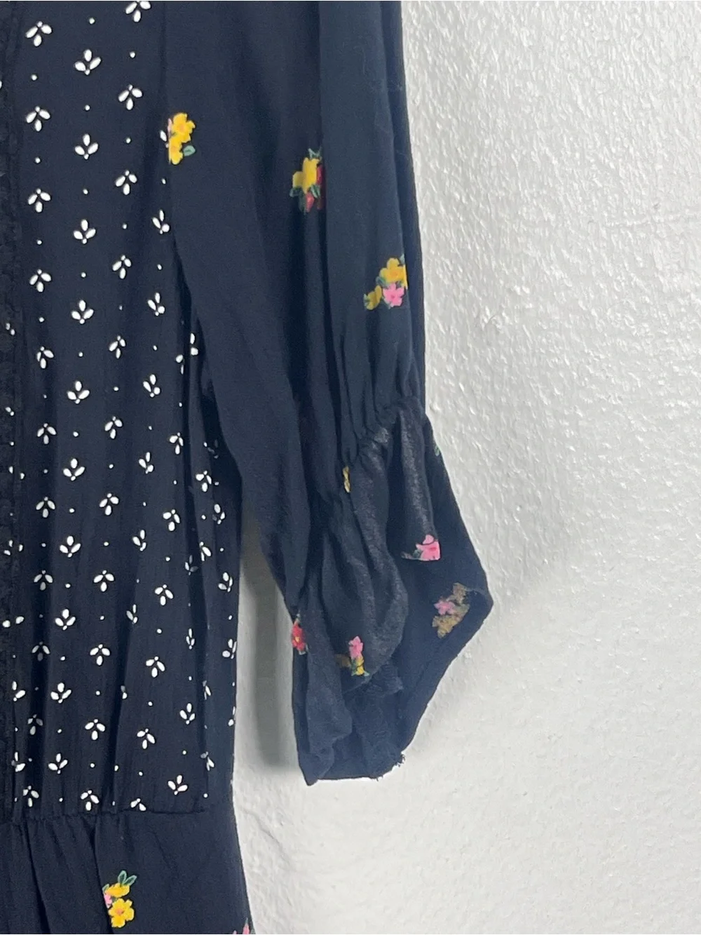 OLD NAVY Black Floral Mixed Prints Girls Dress Size Large